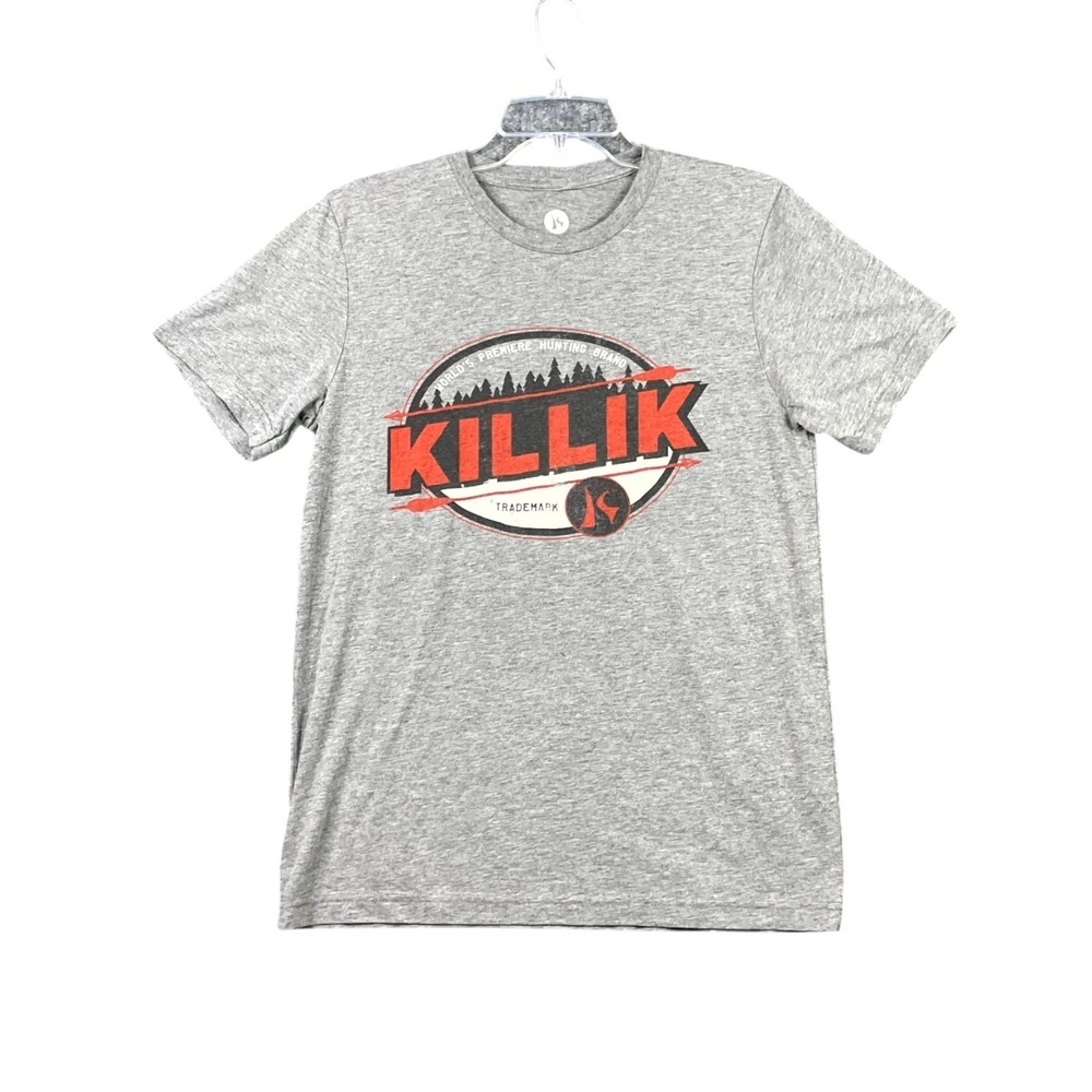 Killik T-Shirt Mens Medium Gray Graphic Print Outdoor Workwear Camping Hunting